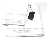 Trussardi Coppia Asciugamani 1+1 (1 cm 60x110 + 1 cm 40x60) Home Linen Art. Ribbon (White)
