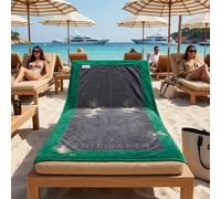 Trussardi Home Beachwear | Telo Mare Levriero grigio e verde 95x180