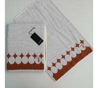 TRUSSARDI HOME SET SPUGNE 2 PEZZI "FREGIO CUOIO" PURO COTONE