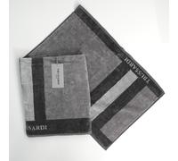 TRUSSARDI HOME SET SPUGNE 2 PEZZI "ROWST GREY" PURO COTONE