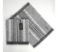 TRUSSARDI HOME SET SPUGNE 2 PEZZI "SPONGE STRIPES GREY" PURO COTONE