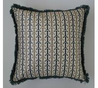 TRUSSARDI HOME1 CUSCINO ARREDO 40X40 CM "LETTERS RASO BEIGE" tessuto cotone