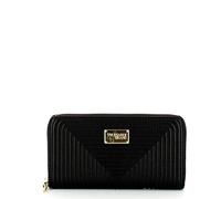 Trussardi Jeans Portafoglio Donna portacarte Frida Zip 3 Pocket Nero Black