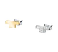 TRUSSARDI Orecchini Donna T-Logo in Acciaio, Zirconi - TJAXC37