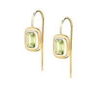 Trussardi Orecchini Placcati Oro Con Zircone Verde T-Design Tjaxa26 - Orecchini