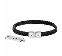 Trussardi Original T-Leather Black Leather Bracciale TJAXV19