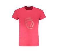 Trussardi - Stampa Logo T-Shirt Girocollo - - Tops - Donna - Rosa - L