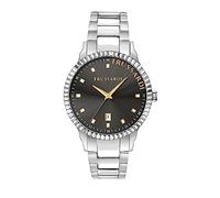 Trussardi T-Bent Orologio analogico da uomo, ora e data, 43 mm, argento, 43 mm, Bracciale