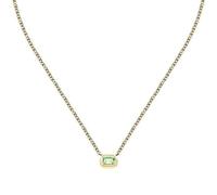 Trussardi T-Design TJAXA21 Collana Placcata Oro con Zircone Verde - Collana