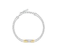 TRUSSARDI T-Logo Bracciale Donna in Acciaio, Zirconi - TJAXC27