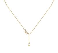 TRUSSARDI T-Logo Collana Donna in Acciaio, Zirconi - TJAXC07