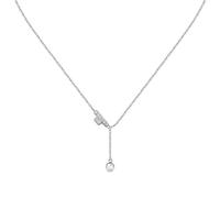 TRUSSARDI T-Logo Collana Donna in Acciaio, Zirconi - TJAXC08
