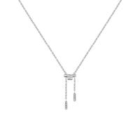 TRUSSARDI T-Logo Collana Donna in Acciaio, Zirconi - TJAXC09