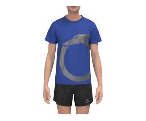 Trussardi - T-Shirt Basic Logo Ouroboro - - Tops - Uomo - Blu - M