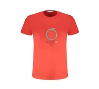 Trussardi - T-shirt in cotone rosso con stampa logo - - Tops - Uomo - Rosso - S