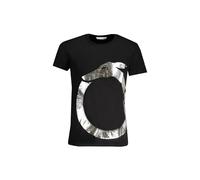 TRUSSARDI T-Shirt Uomo Manica Corta Girocollo con Logo Stampato Puro Cotone Articolo TRU2MTS01, 05 Black - Silver, S