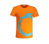 TRUSSARDI T-Shirt Uomo Manica Corta Girocollo con Logo Stampato Puro Cotone Articolo TRU2MTS01, 10 Orange, L