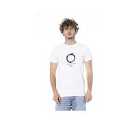 TRUSSARDI T-Shirt Uomo Manica Corta Girocollo con Logo Stampato Puro Cotone Articolo TRU2MTS03, 01 White, XL