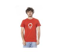 TRUSSARDI T-Shirt Uomo Manica Corta Girocollo con Logo Stampato Puro Cotone Articolo TRU2MTS03, 11 Red, S