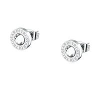 TRUSSARDI TJAXC119 - Orecchini da donna in acciaio, cristalli punto luminoso, collezione T-LOGO
