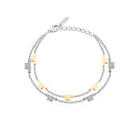 Bracciale TRUSSARDI donna T-Logo Doppia catena acciaio TJAXC64