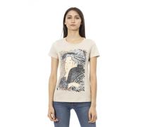 Trussardi, ,Tops ,Donna ,Beige ,XS Magliette Manica Corta Girocollo