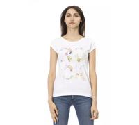 Trussardi, ,Tops ,Donna ,Bianco ,L Action Cotton T-Shirt