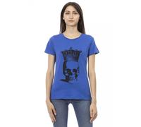 Trussardi, ,Tops ,Donna ,Blu ,S T-Shirt Action in Cotone