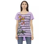 Trussardi, ,Tops ,Donna ,Viola ,M T-shirt Chic Viola con Scollo Rotondo