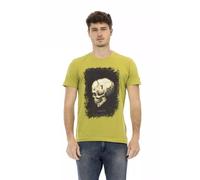 Trussardi, ,Tops ,Uomo ,Verde ,S T-shirt Verde con Charme Grafico