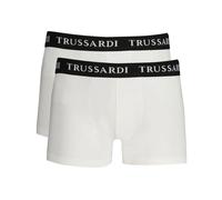 Trussardi, ,Underwear ,Uomo ,Bianco ,L Boxer in Cotone Bianco con Elastico Marchiato