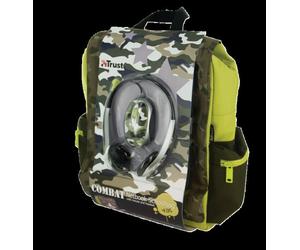 Trust 16886 Zaino per Il Portatile + Mouse Ottico + Auricolari Con Micro 3 x1