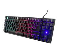 Trust 24068 GXT833 THADO TKL USB, Cablato Tastiera da gioco Tedesco, QWERTZ Ner