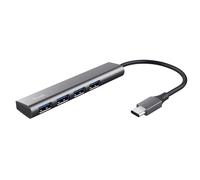 TRUST - 24948 - Hub Halyx - 4 porte - da USB-C a USB-A 3.2 Gen1 - alluminio - grigio - Trust - 98771 - Conf. da 1 Pz. - 24948