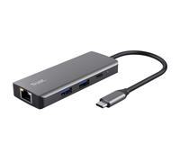 TRUST - 24968 - Adattatore multiporta Dalyx - USB-C 6 in 1 - alluminio - argento - Trust - 98770 - Conf. da 1 Pz. - 24968