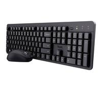 Trust - Tastiera e Mouse Wireless, Silenziosa, QWERTZ, Nero