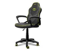 GXTrust 703BM Revvo Sedia Gaming con Licenza Batman per Bambini 4-12 Anni, Sedia da Gaming in Tessuto Regolabile in Altezza, Bracciolo Imbottito, Console di Gioco Supereroe Videogiochi, Nero