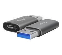 Trust Adattatore Calyx USB-A a USB-C 2 pezzi Grigio/Nero