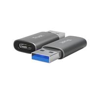 Trust Adattatore Calyx USB-A a USB-C 2 pezzi Grigio/Nero