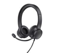 TRUST AYDA USB PC HEADSET CUFFIE PC, Black