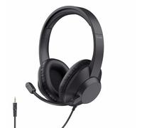 Trust Ayda Max Cuffie con Microfono Leggere Over Ear 3.5mm, Auricolari con Filo 1,80m, 85% Plastica Riciclata, Headphones Cablato per PC Portatile Computer Laptop Mac Ufficio Teams Zoom, Nero