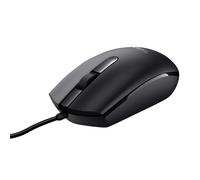 Trust Basi Mouse con Filo 1200 DPI, Sensore Ottico, 3 Pulsanti, Nero | Cavo USB 1,6 m, per Mano Sinistra e Destra, Mouse Cablato per PC Portatile Macbook Lenovo Dell