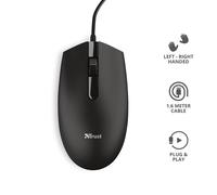Trust Basi mouse Ufficio Ambidestro USB tipo A Ottico 1200 DPI Trust