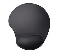 Trust BigFoot Tappetino per Mouse, Ergonomico, con Poggiapolsi in Gel, Fondo Antiscivolo, Superficie in Microfibra, Nero