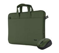 Trust Bologna 40,6 cm [16] Valigetta ventiquattrore Verde (BOLOGNA BAG AND MOUSE SET GREEN) NEW