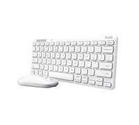 TRUST KIT TASTIERA + MOUSE WIRELESS LYRA BIANCA (25074)**PUOI PAGARE ANCHE ALLA CONSEGNA!!!**