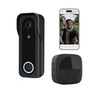 Trust Campanello Videocitofono senza Fili WiFi 2.4GHz con Chime, Nero