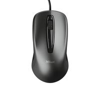 Trust Carve Mouse USB con Filo (3 Pulsanti e Rotella per lo Scrolling, 1200 DPI, Adatto a Utenti Sia Destri che Mancini, PC Portatile/Computer) Nero