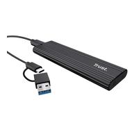 Trust Case SSD M.2 NVMe USB-C 10Gbps, Custodia Hard Disk Esterno 4TB, Compatibile con 2230 2242 2260 2280 FAT32/NTFS/EXT4/exFAT/APFS, Enclosure Portatile Adattatore SSD M2 NVMe USB M / M & B Key