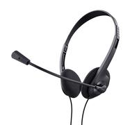 Trust 24659 cuffia e auricolare Cablato A Padiglione Musica e Chiamate Nero